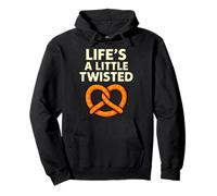Life'S a Little Twisted Funny Pretzel Juego de Palabras Sudadera con Capucha