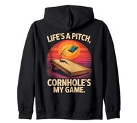 Life'S A Pitch Cornhole es mi Juego Divertido Sudadera con Capucha