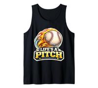 Life'S A Pitch Divertido Jugador de Béisbol Jugador Entrenador Fan Pun Camiseta sin Mangas