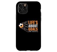 Life'S About Goals and Assists Funny Quote Youth Soccer Carcasa para iPhone 11 Pro