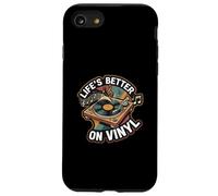 Life'S Better On Vinyl Record Player Retro Music Lover Carcasa para iPhone SE (2020) / 7/8