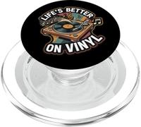 Life'S Better On Vinyl Record Player Retro Music Lover PopSockets PopGrip para MagSafe