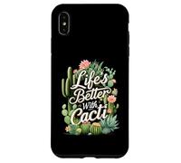 Life'S Better with Cacti Funny Plant Lover Gardener Design Carcasa para iPhone XS MAX