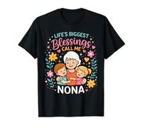 Life'S Biggest Blessings Call Me Nona Italian Grandma Camiseta