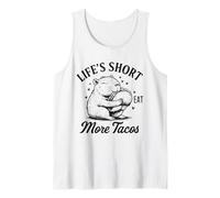Life's Short Comer más Tacos Funny Capybara Lover Camiseta sin Mangas