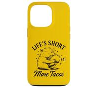 Life's Short Comer más Tacos Funny Capybara Lover Carcasa para iPhone 13 Pro