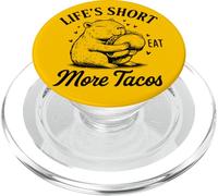 Life's Short Comer más Tacos Funny Capybara Lover PopSockets PopGrip para MagSafe