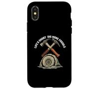 Life's Short Dig More Fossils Paleontology Hunter Geologist Carcasa para iPhone X/XS
