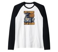 Life'S Short Play Radio Ham Amateur Operator Camiseta Manga Raglan