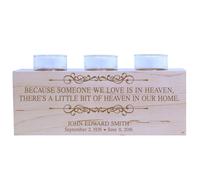Lifesong Milestones Personalized 3 Votive Tealight Candle Holder Because Someone We Love Bereavement Sympathy Gift for Loss of L