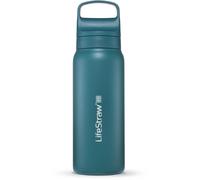 LifeStraw Go 2.0 Stainless Steel, botella de filtro de agua, turquesa 700ml Laguna Teal
