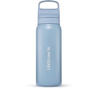 LifeStraw Go 2.0 Stainless Steel Water Filter Bottle, botella de filtro de agua, azul 700ml Icelandic Blue