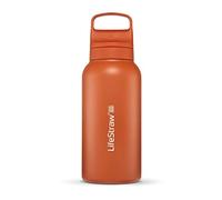 LifeStraw Go Series - Botella de acero inoxidable con filtro de agua, Filtra bacterias, parasitos y microplasticos, 1L