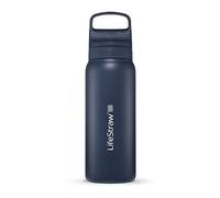 LifeStraw Go Series - Botella de acero inoxidable con filtro de agua, Filtra bacterias, parasitos y microplasticos, 700 ml