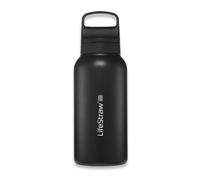 LifeStraw Go Series - Botella de acero inoxidable con filtro de agua, Filtra bacterias, parasitos y microplasticos, 1L