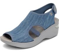 LifeStride BZees Dream Sandalias con Correas al Tobillo para Mujer, Azul (Mezclilla), 42 EU