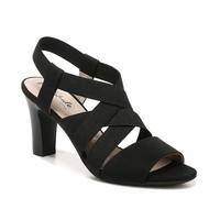 LifeStride Charlotte - Sandalia de tacón para mujer, color negro, 37 EU, Negro, 37 EU Large