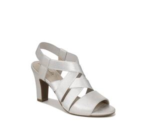 LifeStride Sandalia Charlotte para mujer, plata, 39 EU Ancho