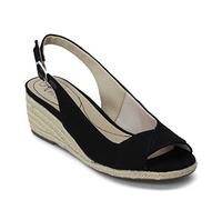 LifeStride Sandalia de cuña de alpargata Socialite para niña, Black, 39 EU