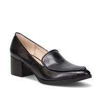 LifeStride Womens Devyn Block Heel Loafer, Black, 8.5 US
