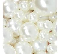 Lifestyle-cat - 104 cuentas de perlas de tamaño mixto, sin agujeros, 8 mm, 14 mm, 20 mm, perlas para rellenar jarrones, dispersión de mesa, boda, fiesta de cumpleaños, decoración del hogar