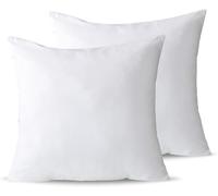 Lifestyle comfort ltd LSC - Paquete de 2 Rellenos de cojín de Fibra Hueca de Lujo de 45 x 45 cm, Relleno de cojín Cuadrado para sofá, Cama, sofá, dispersión, Paquete de 2 Unidades, 18"X18" (45cm x