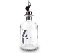 Lifestyle Lover Azucarero de cristal, botella de 350 ml, dosificador de acero inoxidable, ideal para azúcar blanco y marrón (zuzu-zucker)
