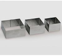 Lifestyle - Molde Cuadrado INOX - 8-9 - 10 cm (Set 3 moldes)