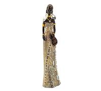 Lifestyle & More Escultura Moderna Figura Decorativa Mujer Africana Oro/marrón Altura 24 cm