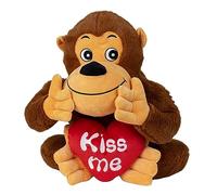 Lifestyle & More Oso de peluche Gorila con corazón rojo Kiss ME altura 40 cm sentado suave