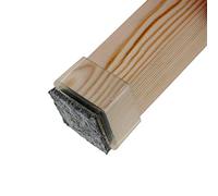 Lifeswonderful - Pies cuadrados flexibles transparentes transparentes con almohadilla de fieltro para patas de silla de mesa de muebles de 32-35 mm (16)