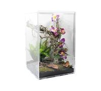 LifeTarrium 30 x 30 x 45 cm | Cristal acrílico transparente, puerta de trampa segura, tapa para iluminación, estructura modular, se puede desmontar para