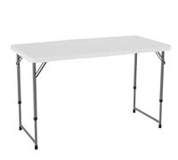Mesa plegable ajustable en altura blanco lifetime 122 x 61 x 56-91 cm