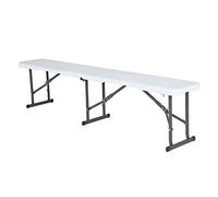 LIFETIME 80305 Banco Plegable Ultrarresistente 454 kg, UV100, Blanco, 183 x 29 x 42 cm