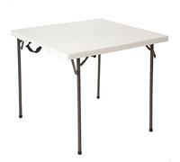 LIFETIME 92103 Mesa Plegable portátil Cuadrada Mesa Plegable Camping, 86x86x73,5cm Peso 8Kg, Duradera, Resistente y Ligera Capacidad 4 Personas Incorpora asa para fácil Transporte
