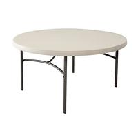 Lifetime 92116 - Mesa Plegable portátil Redonda Catering Ultrarresistente | Medidas Ø152 cm, Altura: 74 cm | Peso 22 kg, Duradera y Resistente | Capacidad 8 Personas