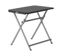 LIFETIME 92210 - Mesa Auxiliar Plegable Negra | Mesa Plegable portátil Medidas 75x52, Altura 66cm | Incorpora asa para fácil Transporte | Fácil almacenaje | Resistente y Ligera