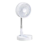 Lifetime Air Ventilador de Mesa Telescópico - Ventilador Portátil USB Recargable con 4 Velocidades - Mini Ventilador Silencioso Ajustable 13-55 cm - Blanco