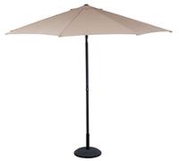 Lifetime Garden Parasol grande para balcón y terraza, 300 x 300 cm, rectangular, sin soporte, color topo, pardo, 3mtr