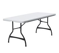 Mesa rectangular patas plegables blanco efecto granito lifetime 182 x 76 x 73,5 cm 76 cm