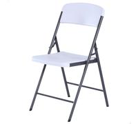 LIFETIME 92125 Silla Plegable, 47x50x84.5 cm, Patas Plegables, Color Blanco, Protección UV, Resistente al Agua, Material Polietileno Alta Densidad, Topes de Goma, Peso máximo 110 kg