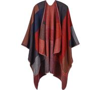 Lifetooler Poncho Mujer Invierno Chal Mujer Elegante Capa Abierta Poncho Abrigado per Primavera Autunno Inverno