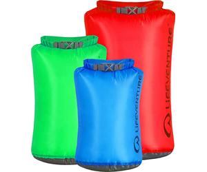 Lifeventure Bolsa Seca Ultraligera, Tela siliconada antidesgarros con Costuras Totalmente Selladas, Ligera, Impermeable, para Kayak, Camping, Senderismo, Viajes, Barco, Deportes acuáticos