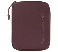 Lifeventure Cartera Plegable con Cremallera Protegida RFID, Cartera Delgada para Viajes, Material Reciclable, Ciruela