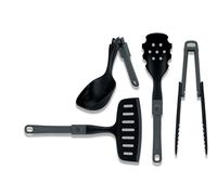 Lifeventure Juego de Utensilios de Cocina Plegables | Kit de Cocina de Campamento de 4 Piezas con cucharón, espátula, Cuchara y Pinzas | Resistente al Calor hasta 180 Grados | Ideal para mochileros
