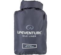 Sacosábana de seda de Lifeventure ligera para viajes y acampadas; Puede utilizarse solo o con el saco de dormir cuando hace frío.