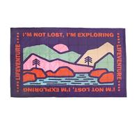 Lifeventure Sundown - Manta de Camping con Forro Polar, Resistente al Viento y al Agua, cálida Manta térmica para Camping, Viajes por Carretera, Furgoneta y Picnic, 200 x 140 cm, montaña