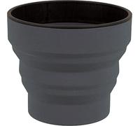 Taza plegable y portátil Lifeventure Silicon Ellipse para acampar, viajar y actividades al aire libre - Grafito