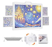 Lifewit 1500 PCS Puzzle Board con Soporte Inclinado, Tabla de Rompecabezas con 4 Cajones and Tapas, Multifuncional Plástico Tablero Puzzles Giratorio de 360°, 89 x 68.5cm, Blanco