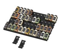 Lifewit 48 Piezas Organizador de Especias Ajustable para La Mayoría de Los Cajones, Combinable de Spice Rack Cajones de Cocina, Estante Especias Sin Botes para Spice, Accesorios Cocina Negro